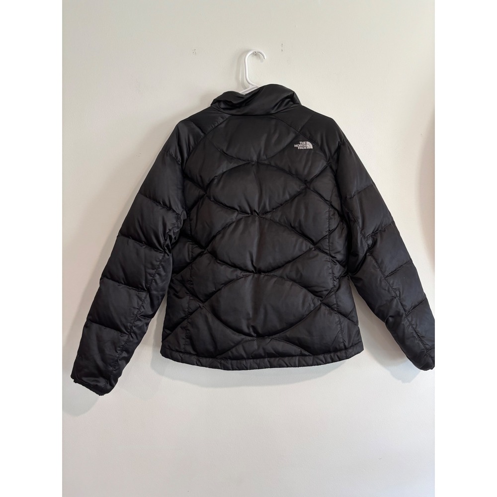 The North Face Puffer Jacket Womens Large Black Quilted Goose Down Winter Coat